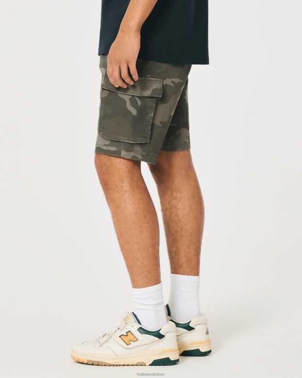 Bottoms Hollister Men Twill Cargo Jogger Shorts 9\\ 488201233 Camo